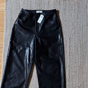 Abercrombie & Fitch Black Leather Pants
